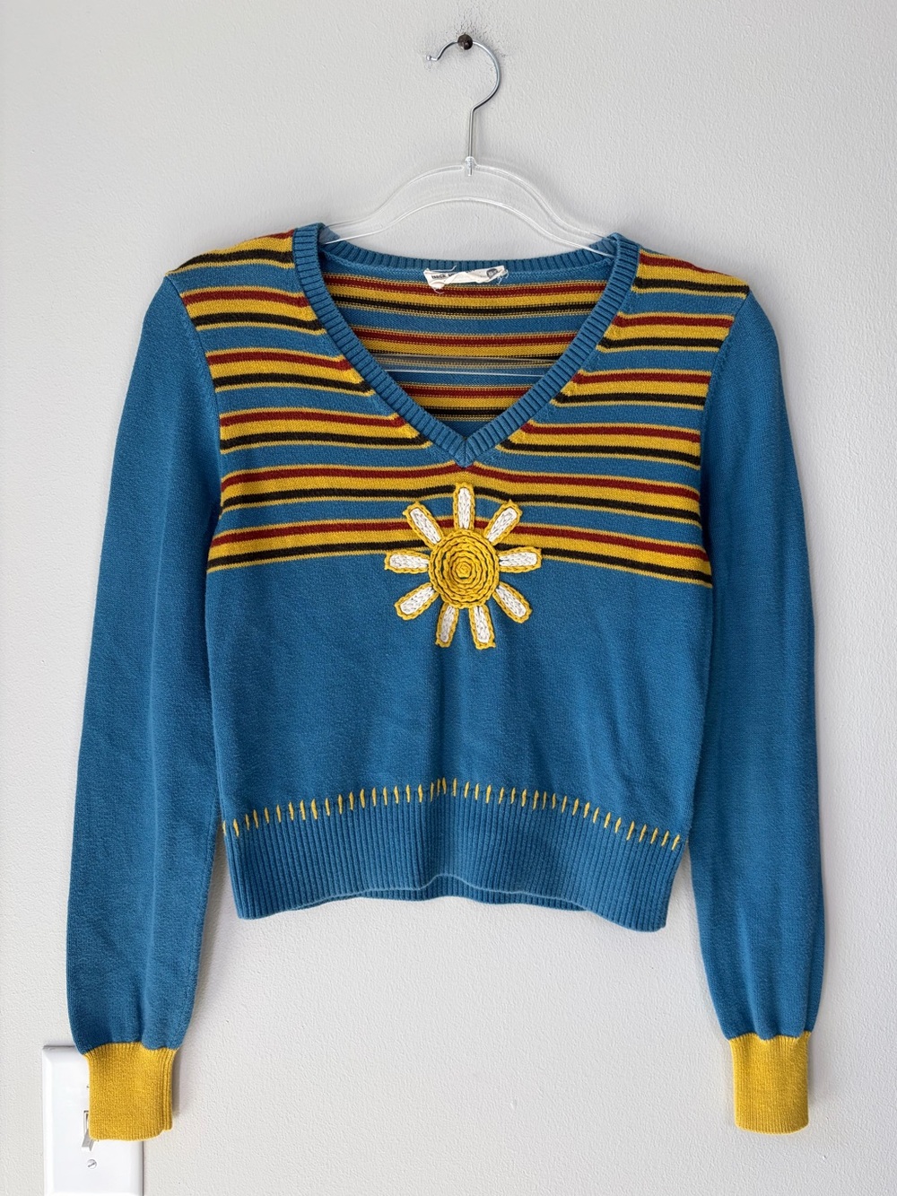 Back Beat Co Organic Cotton Sun V-Neck Sweater